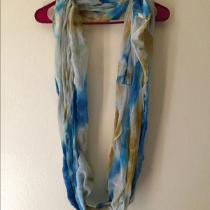 Blue and white scarf